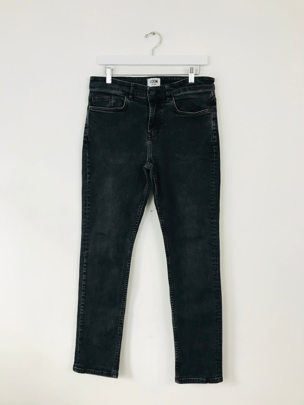 Loom Mens Skinny Leg Denim Jeans | W32” L32” | Grey