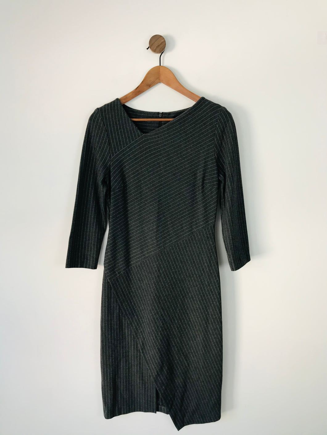 Phase Eight Women’s Asymmetrical Long Sleeve Bodycon Dress | UK12 | Grey