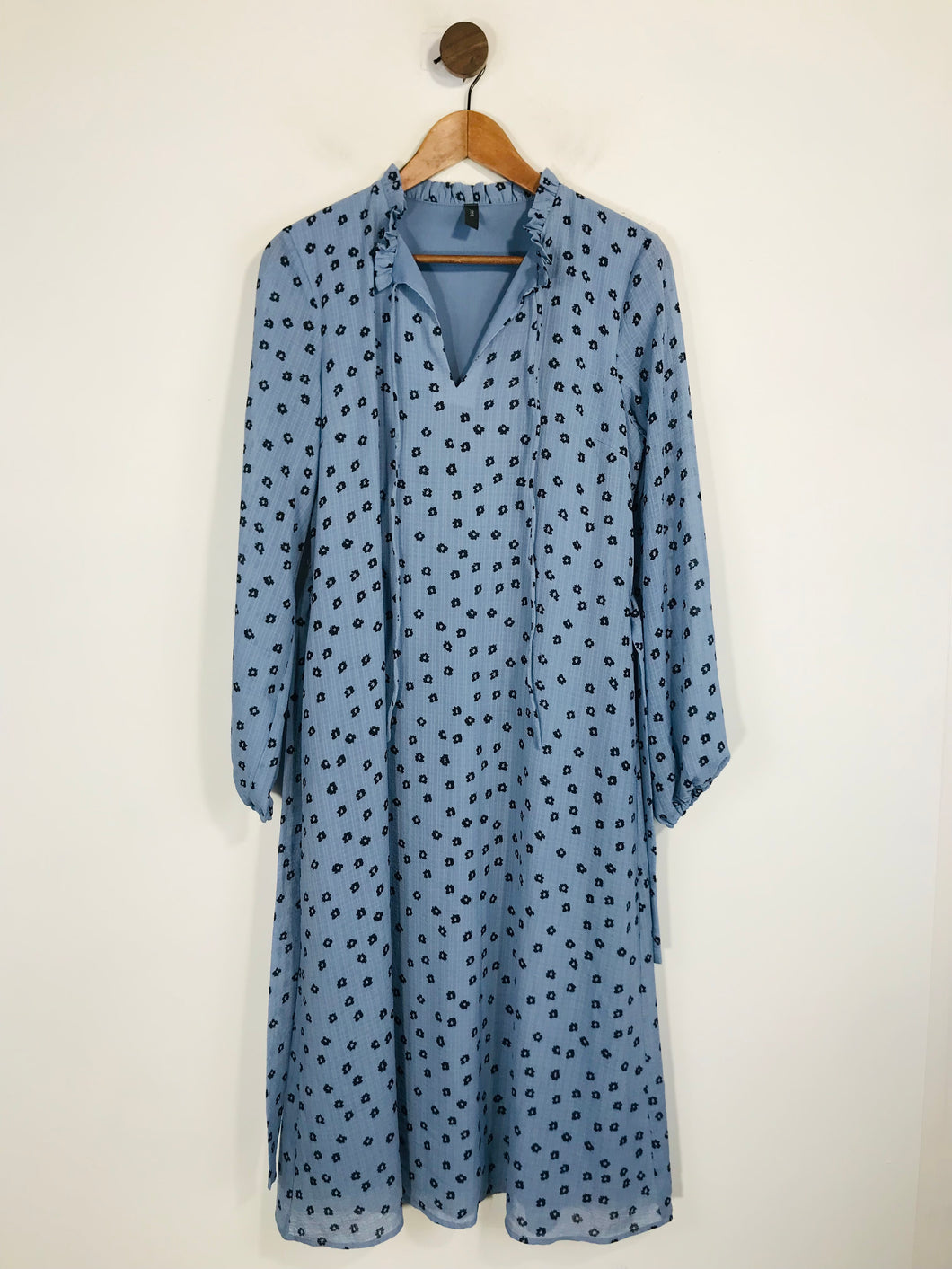 Y.A.S Women's Floral Long Sleeve Shift Dress | M UK10-12 | Blue