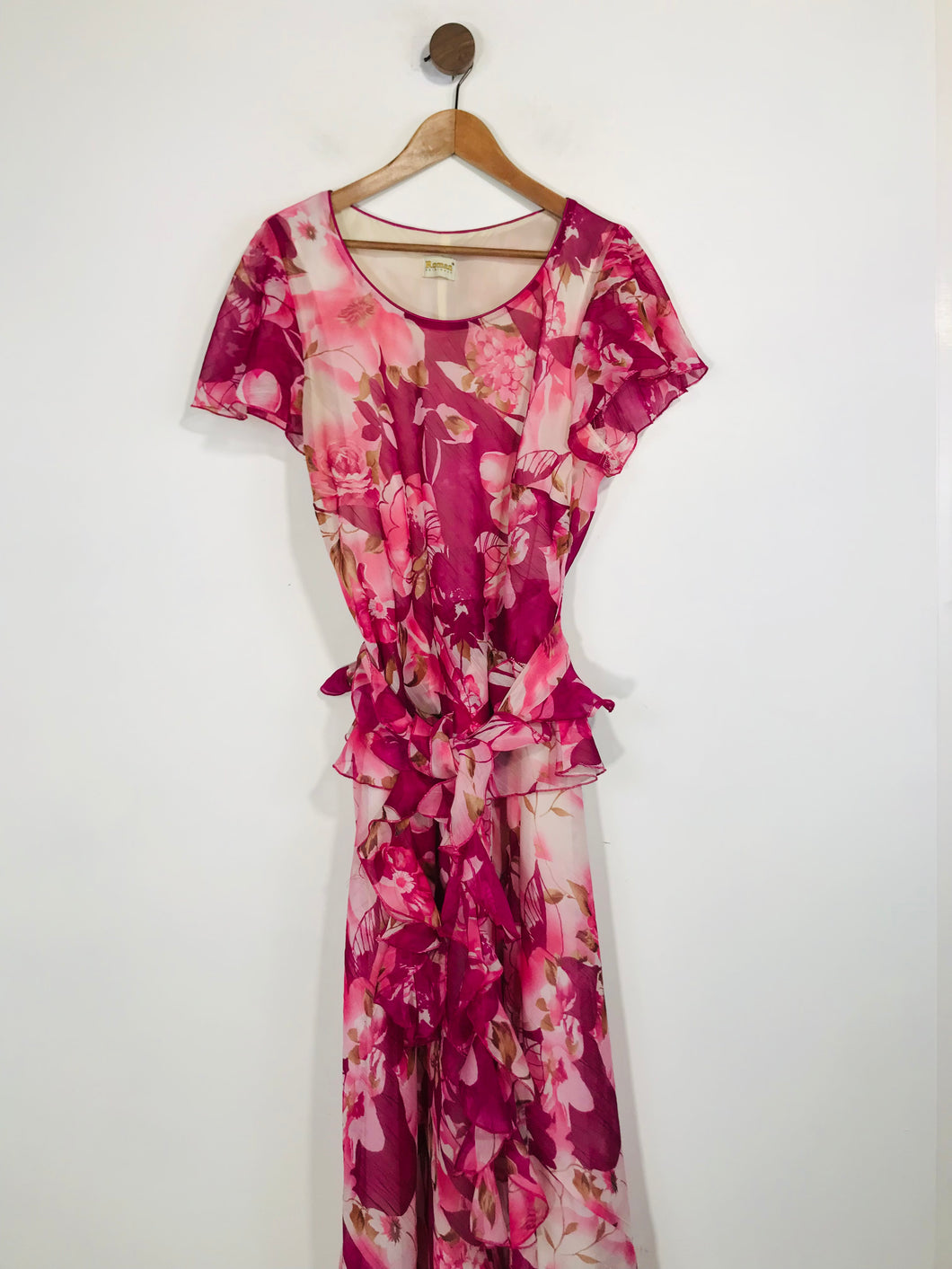 Roman Women's Floral A-Line Maxi Dress | UK18 | Pink