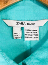 Load image into Gallery viewer, Zara Women&#39;s Button-Up Shirt | L UK14 | Blue
