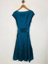 Load image into Gallery viewer, Noa Noa Women&#39;s Silk Wrap A-Line Dress | L UK14 | Blue
