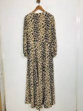Load image into Gallery viewer, Alice Temperley Women&#39;s Leopard Print Long Sleeve Maxi Dress | UK14 | Multicoloured
