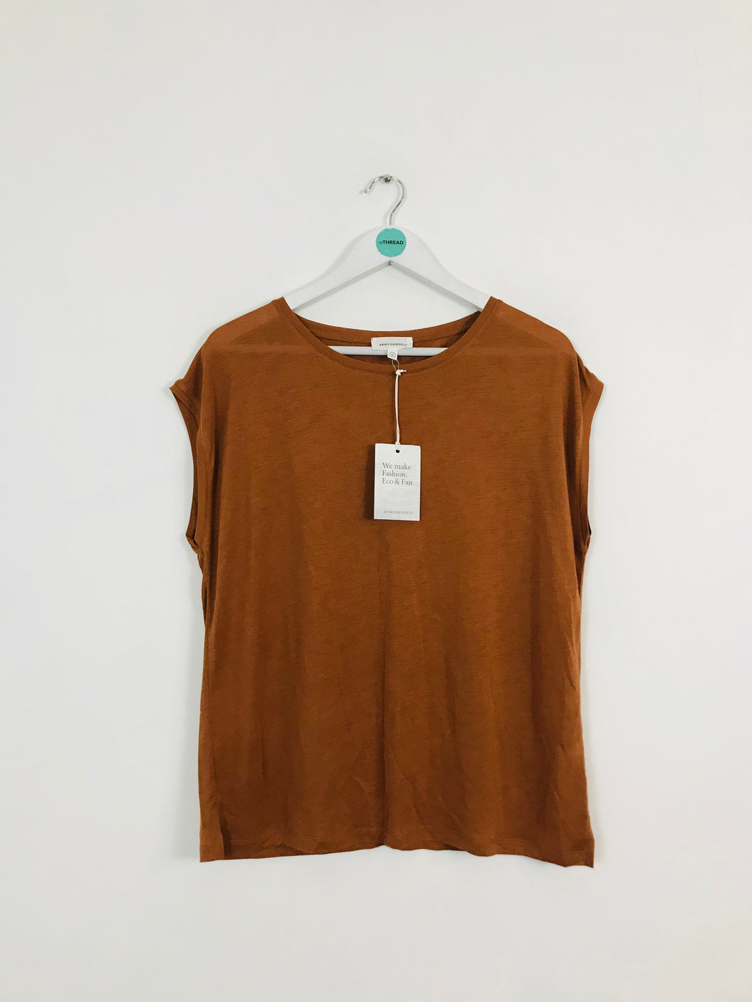 Armed Angels Women’s Oversized Soft T-Shirt NWT | M UK10 | Burnt Orange