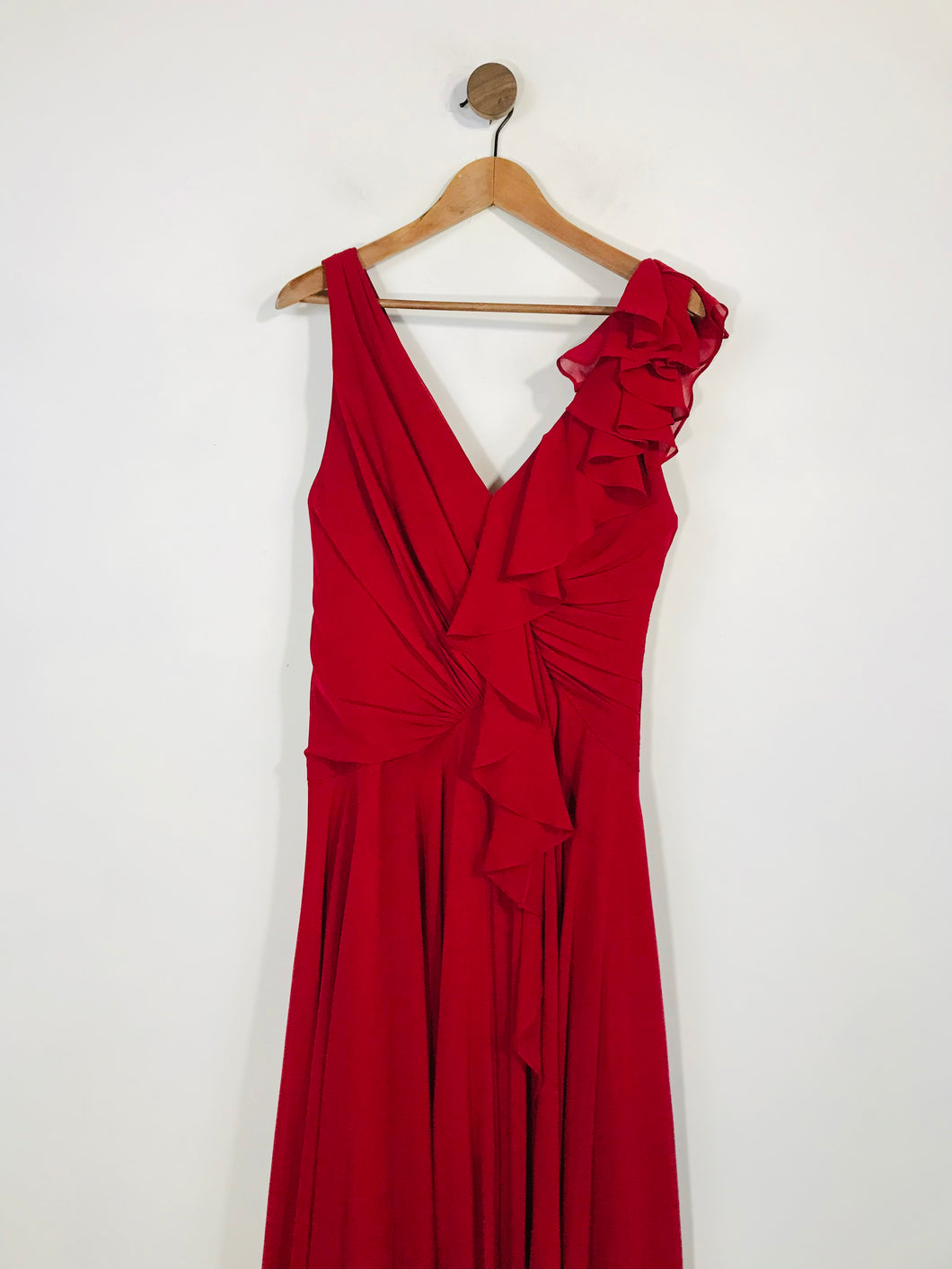 Jenny Packham Women's Ruched Smart Maxi Dress | UK12 | Red
