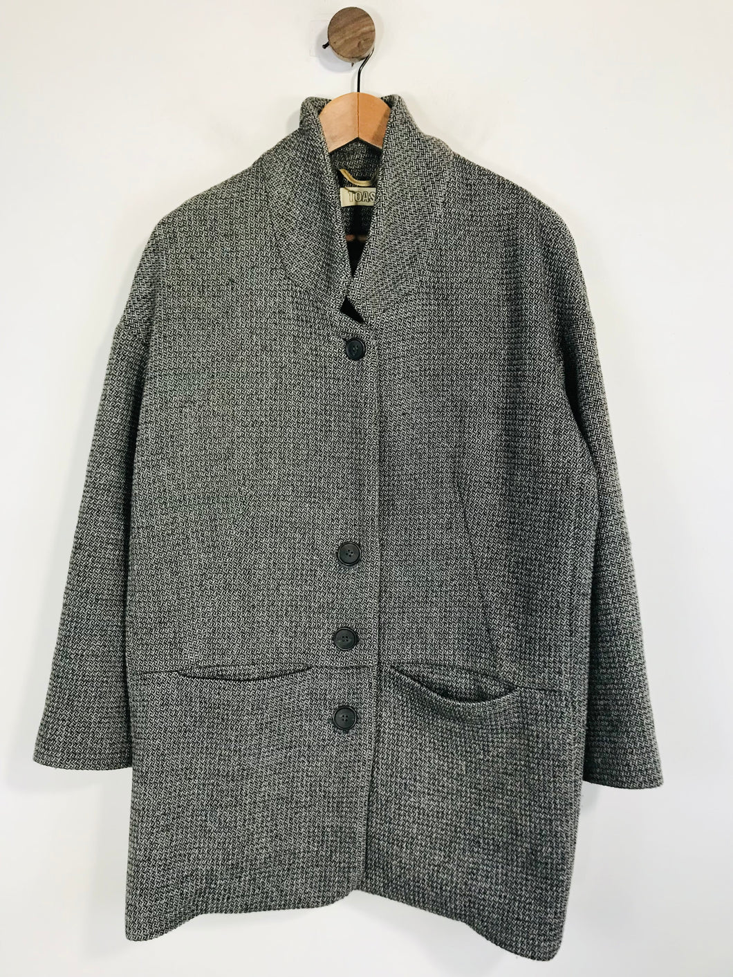Toast Women's Wool Check Gingham Overcoat Coat | UK10 | Multicoloured