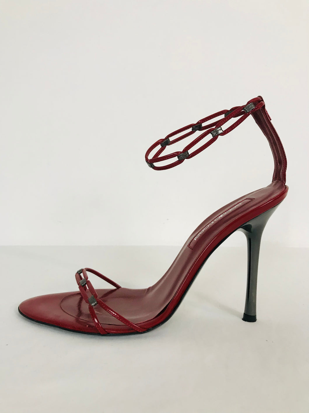 Sergio Rossi Women’s Leather Stiletto Heels | UK7 EU40 | Red