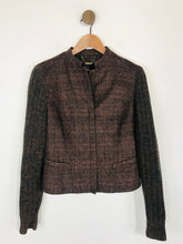 Load image into Gallery viewer, Ted Baker Women&#39;s Wool Floral Lining Bomber Jacket | 3 UK12 | Brown
