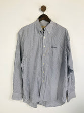 Load image into Gallery viewer, Burberry Men&#39;s Cotton Check Button-Up Shirt | L | Blue
