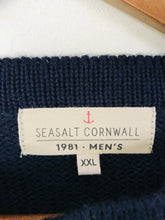 Load image into Gallery viewer, Seasalt Cornwall Men&#39;s Wool Jumper | XXL | Blue
