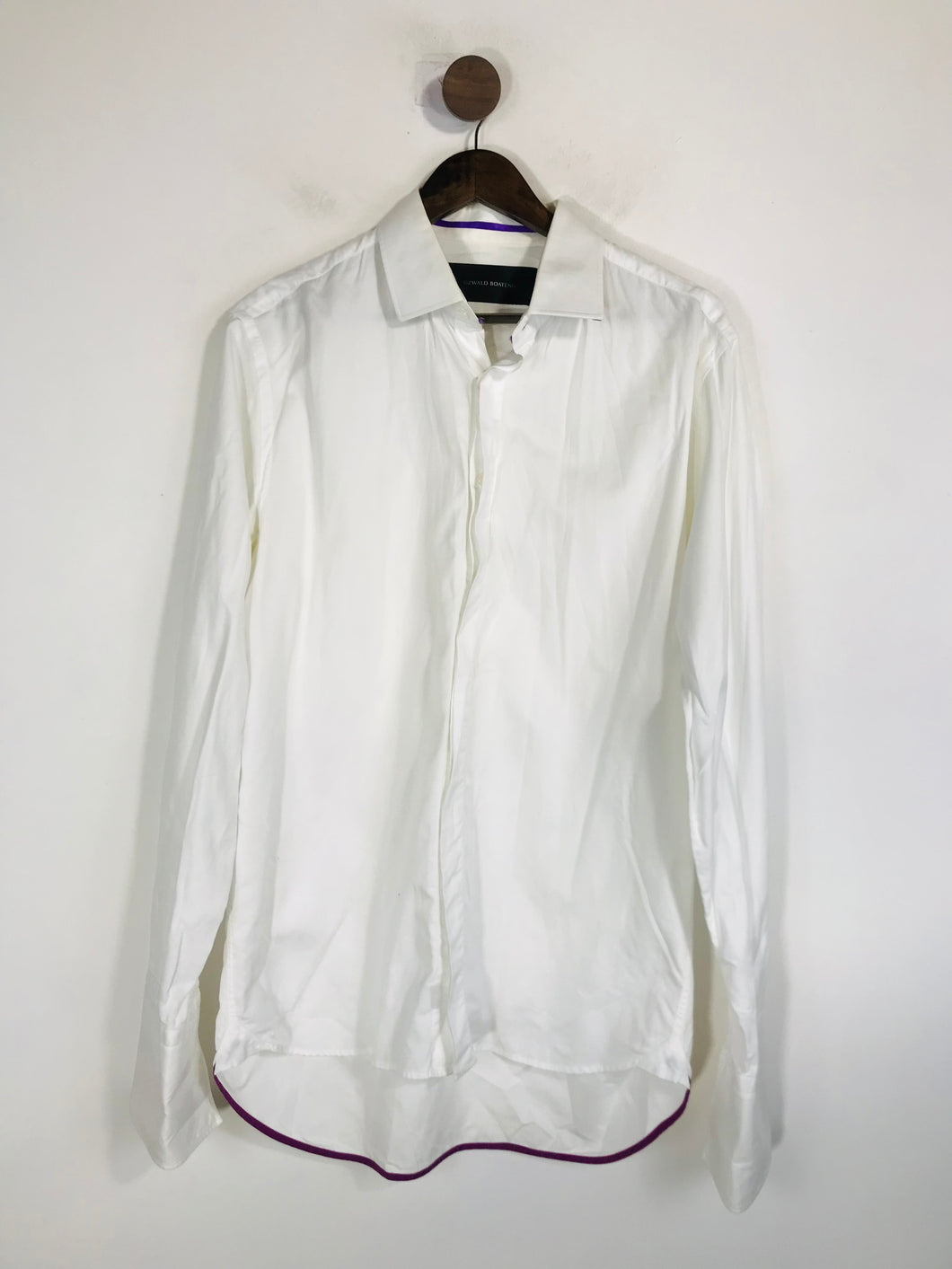 Ozwald Boateng Men's Cotton Smart Button-Up Shirt | 42 | White