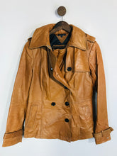 Load image into Gallery viewer, Tommy Hilfiger Women&#39;s Leather Jacket Overcoat | M UK10-12 | Brown
