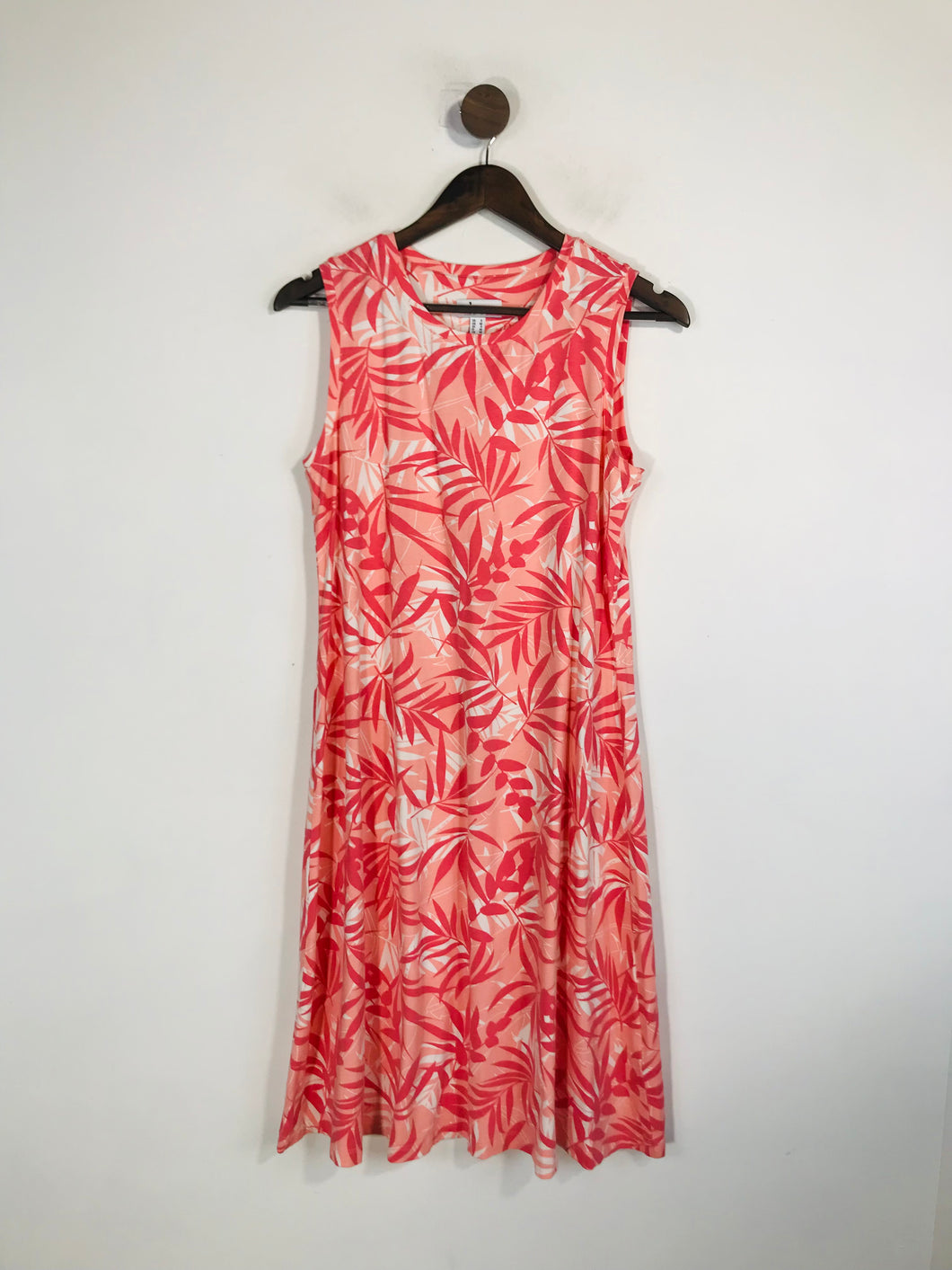 Denim & Company Women's Floral Midi Dress | S UK8 | Pink