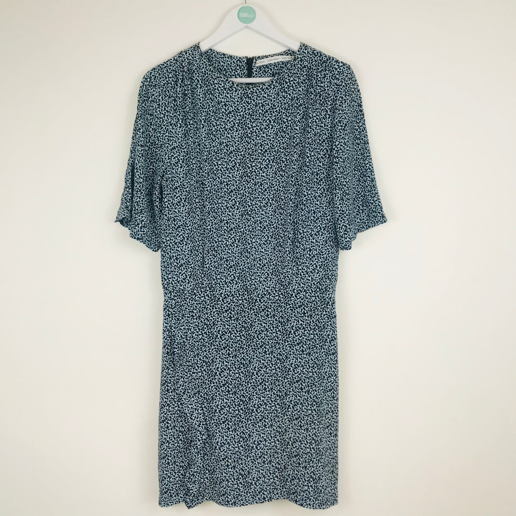 & Other Stories A-Line Dress | UK14 | Blue Dot Print