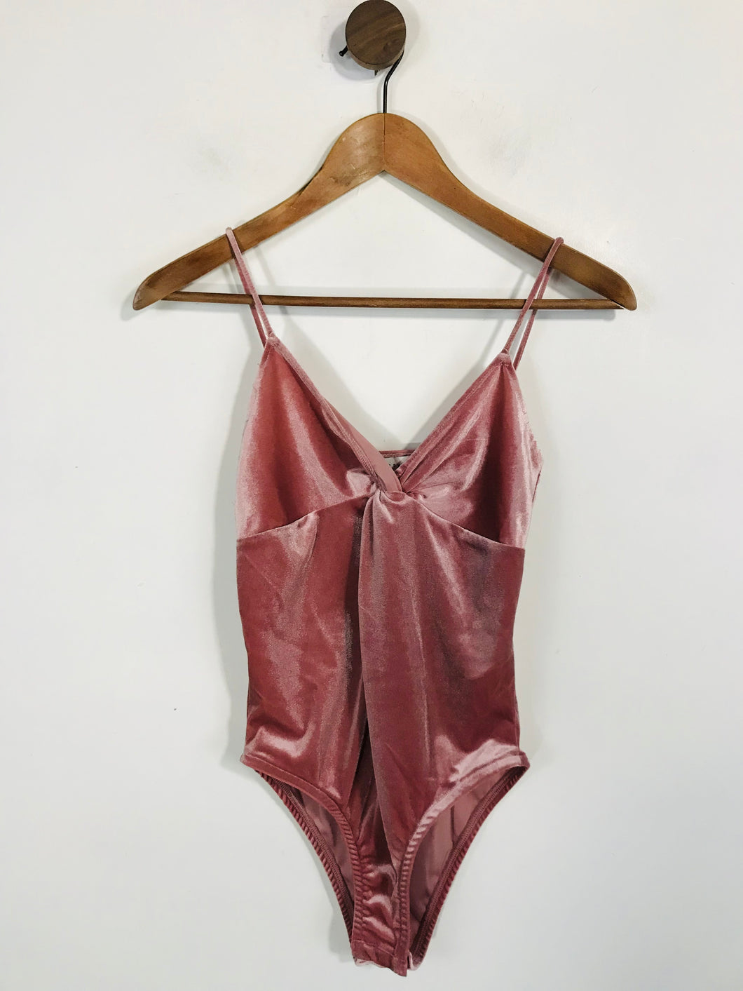 Topshop Women's Velvet Bodysuit Tank Top | UK6 | Pink