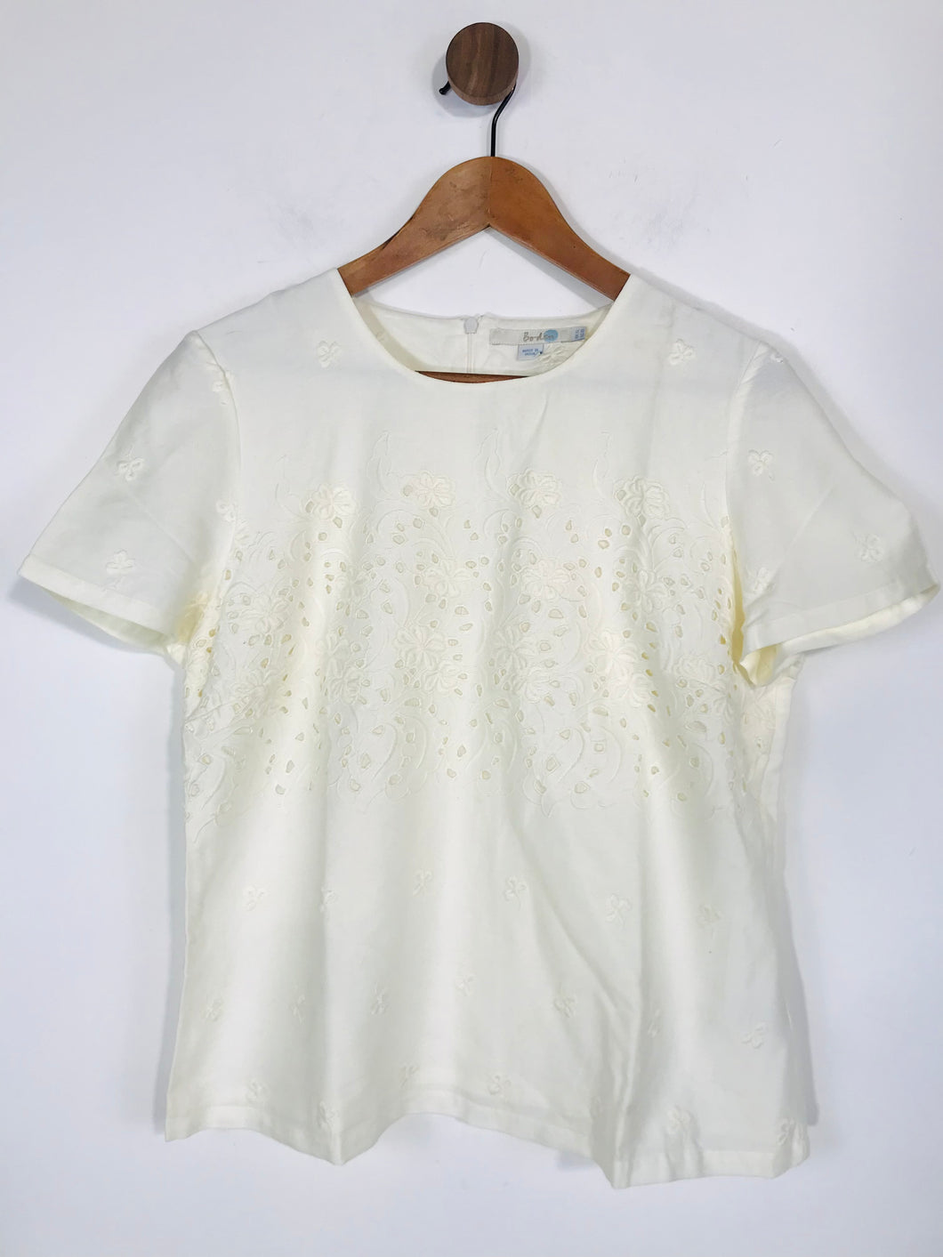 Boden Women's Broderie Anglaise Floral Blouse | UK14 | White