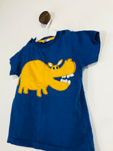 Load image into Gallery viewer, Baby Boden Kid&#39;s Embroidered Hippo T-Shirt | 2-3 Years | Blue
