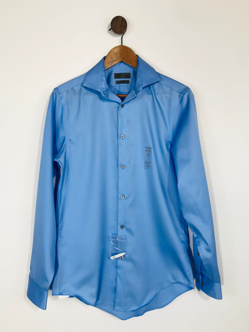 Calvin Klein Men's Cotton Smart Button-Up Shirt NWT | 14.5 32/33 | Blue