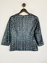 Load image into Gallery viewer, Boden Women&#39;s Sequin Blouse | UK10 | Grey
