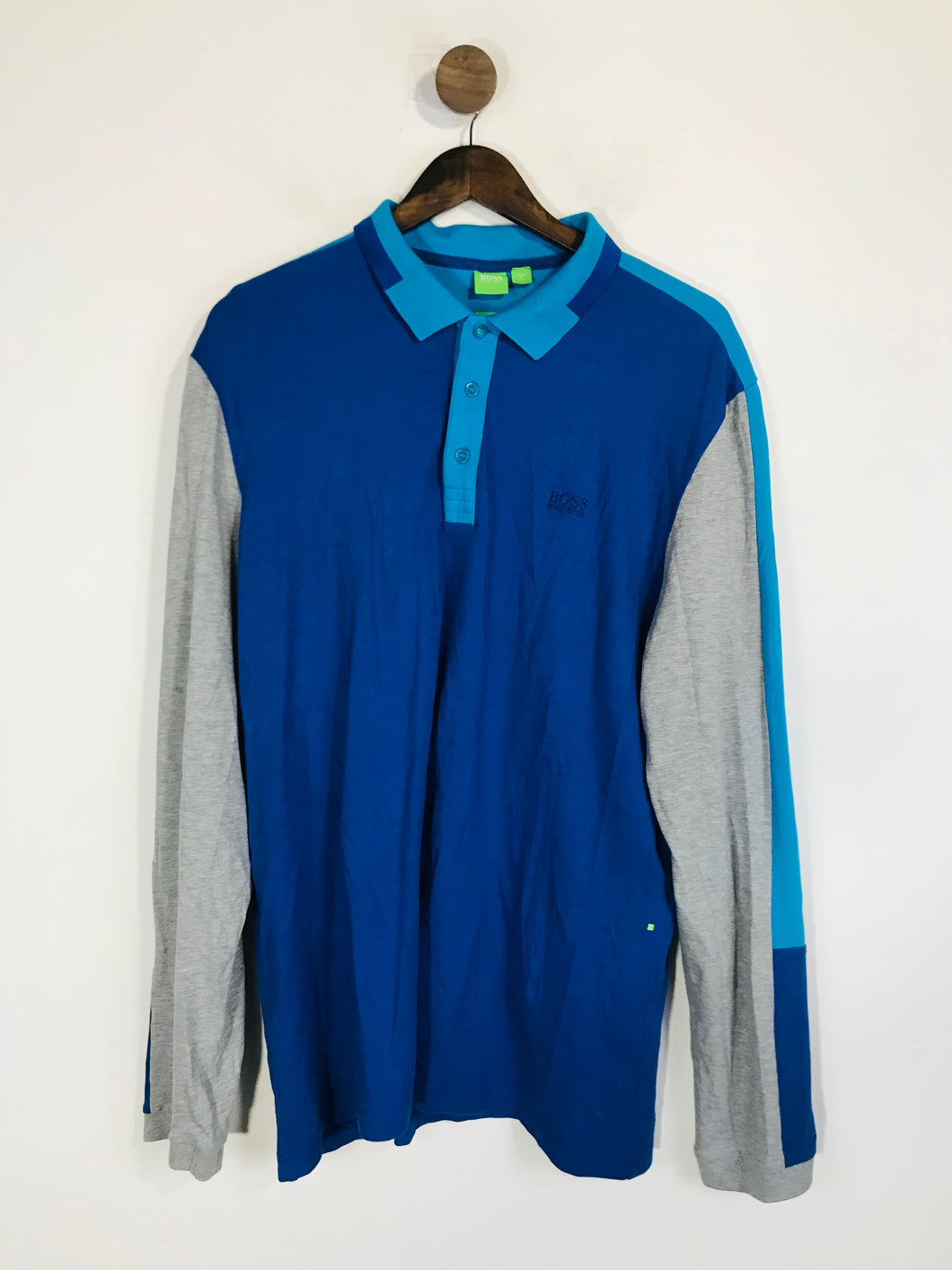 Hugo Boss Men's Long Sleeve Polo Shirt | XXL | Blue