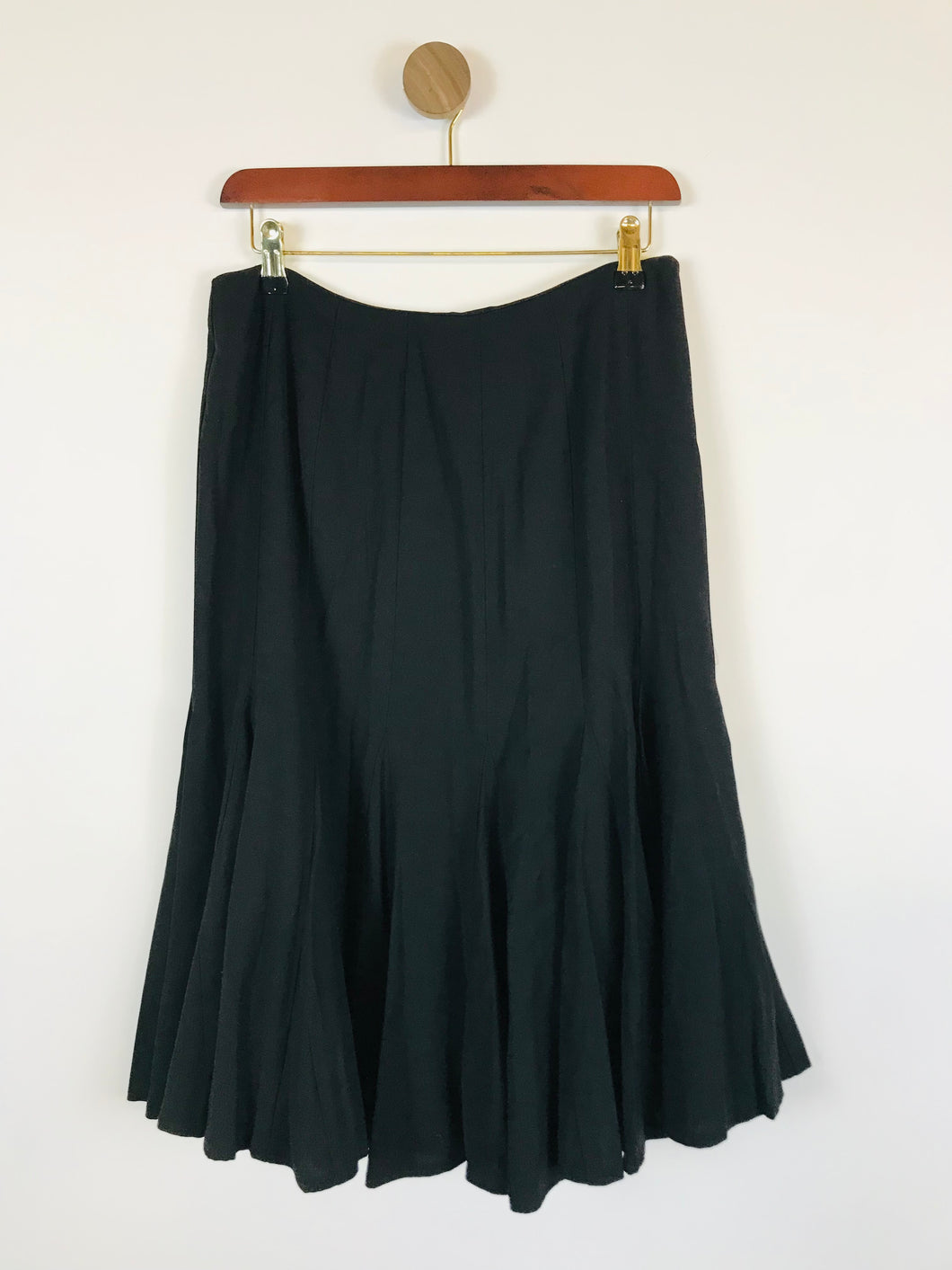 Linea Women's Wool Blend A-Line Skirt  | UK12 | Black