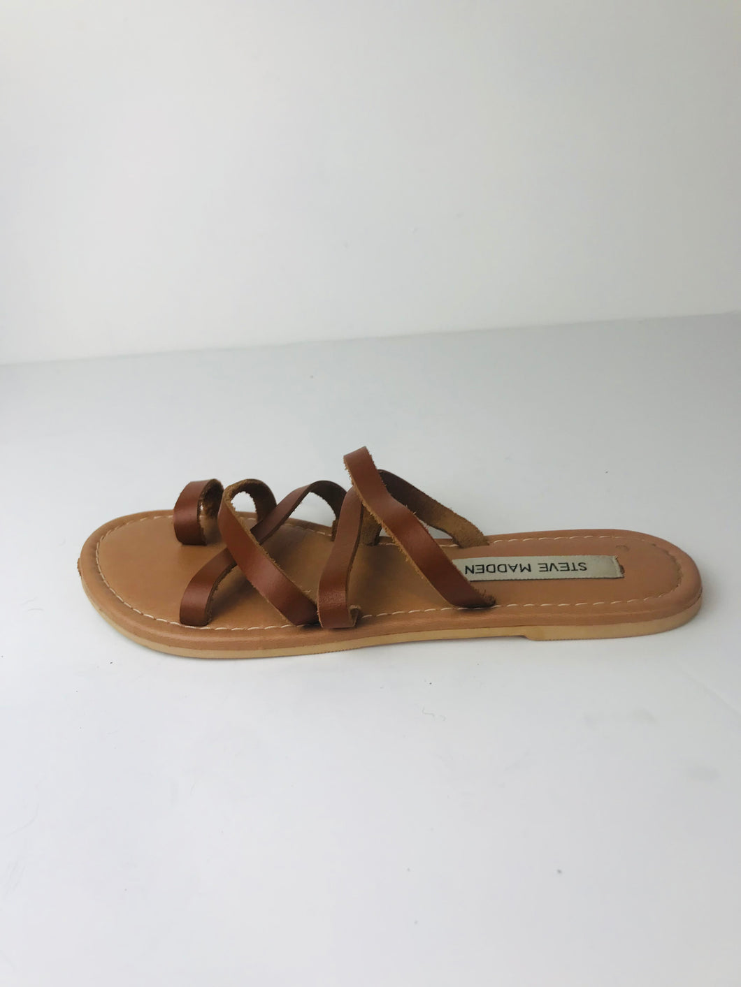 Steve Madden Women's Leather Strap Sandals | EU37 UK4 | Brown