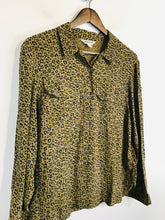 Load image into Gallery viewer, Whistles Women&#39;s Animal Print Blouse | UK12 | Green
