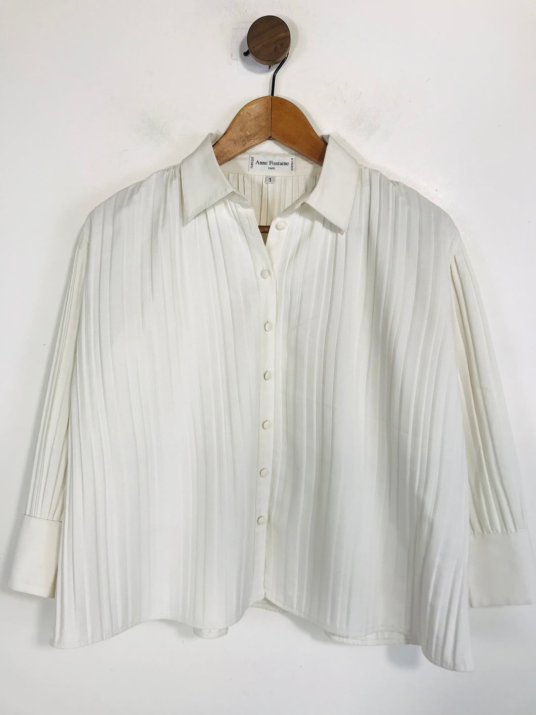 Anne Fontaine Women's Pleated Button-Up Shirt | 1 | White