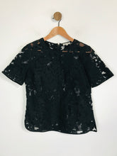 Load image into Gallery viewer, Reiss Women&#39;s Sheer Blouse | UK6 | Black
