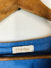 Load image into Gallery viewer, C.Valentyne Women&#39;s Linen Loose Fit Shift Dress | UK16 | Blue
