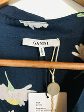 Load image into Gallery viewer, Ganni Women&#39;s Floral Shirt Dress NWT | EU40 UK12 | Blue
