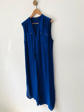 Load image into Gallery viewer, J.Crew Women&#39;s Sleeveless V-Neck Midi Dress | S UK8-10 | Blue
