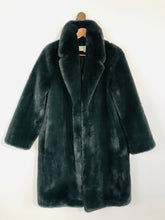 Load image into Gallery viewer, Hobbs Women&#39;s Faux Fur Overcoat Coat NWT | S UK8 | Green
