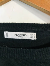 Load image into Gallery viewer, Mango Women&#39;s Cotton Knit T-Shirt | M UK10-12 | Black
