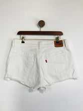 Load image into Gallery viewer, Levi’s Women&#39;s Distressed 501 Hot Pants Shorts | S UK8 | White
