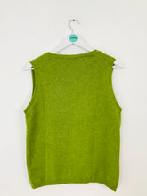 Load image into Gallery viewer, Brora Women’s Cashmere Knit Sweater Vest | UK12 | Green
