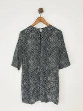 Load image into Gallery viewer, Equipment Femme Women’s 100% Silk Short Sleeve Mini Dress | XS UK6 | Black
