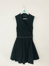Load image into Gallery viewer, AllSaints Women’s Wrap V-Neck Zip Skater Dress | UK6 | Black
