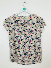Load image into Gallery viewer, Boden Women’s Floral Pleated Short Sleeve Blouse | UK14 | Multi
