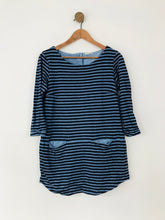 Load image into Gallery viewer, White Stuff Women&#39;s Striped Longline T-Shirt | UK10 | Blue
