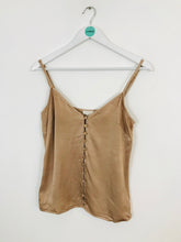 Load image into Gallery viewer, Ghost Women’s Button Up Camisole Top | UK6 | brown
