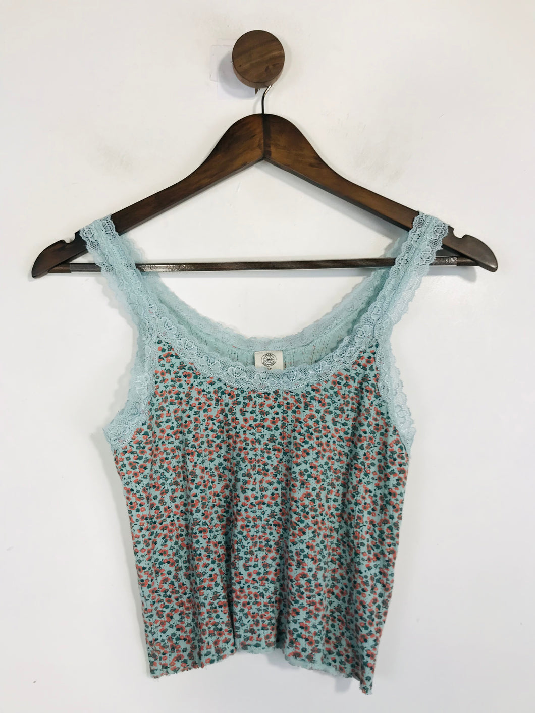 Urban Outfitters Women's Floral Lace Tank Top | S UK8 | Blue