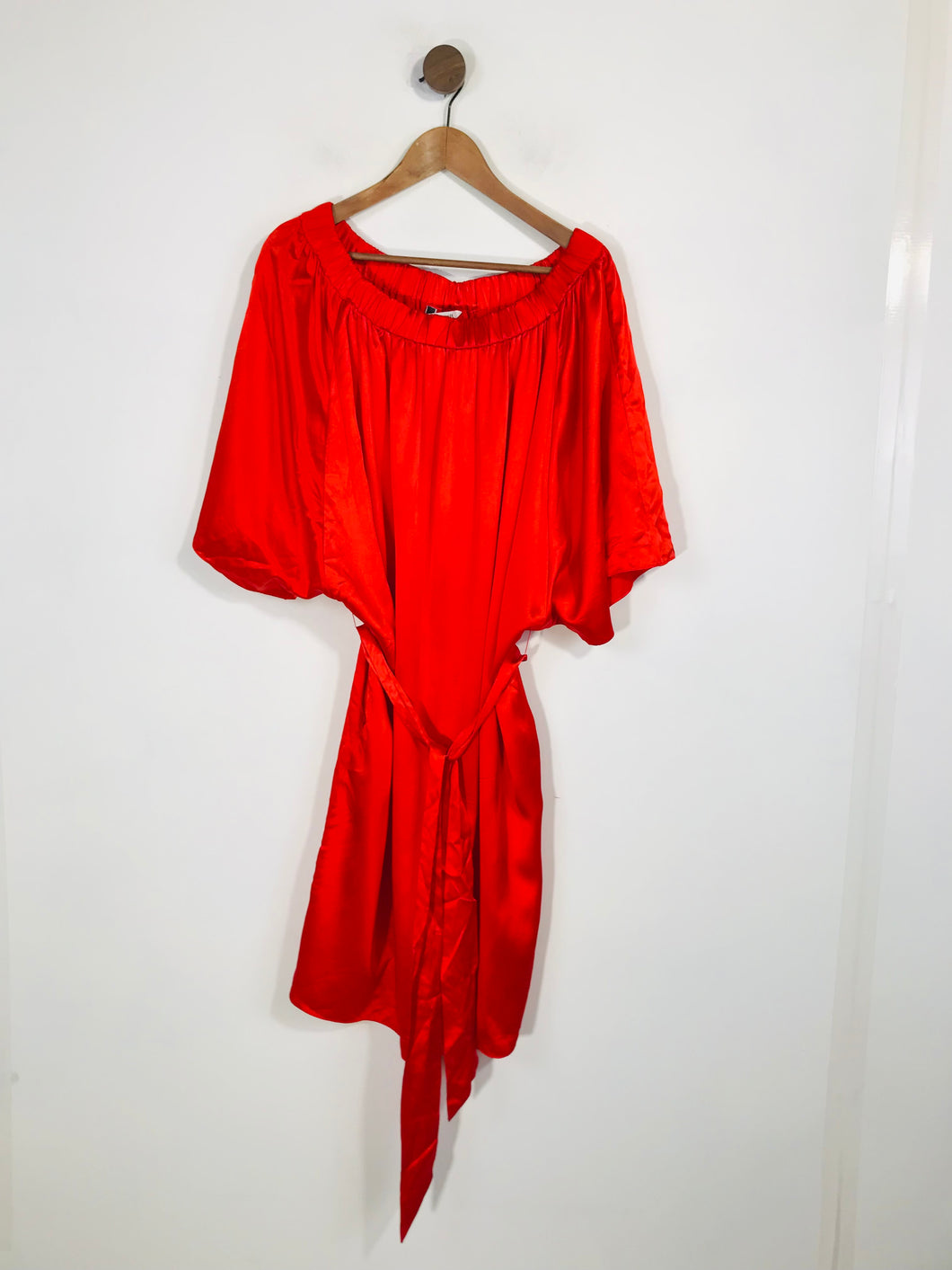 L.K. Bennett Women's Silk Wrap Sheath Dress | UK14 | Orange