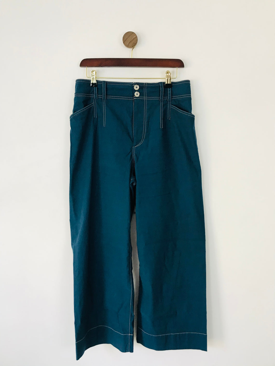 Anthropologie Women’s Wide Leg Trousers Culottes | 30 UK10-12 | Blue