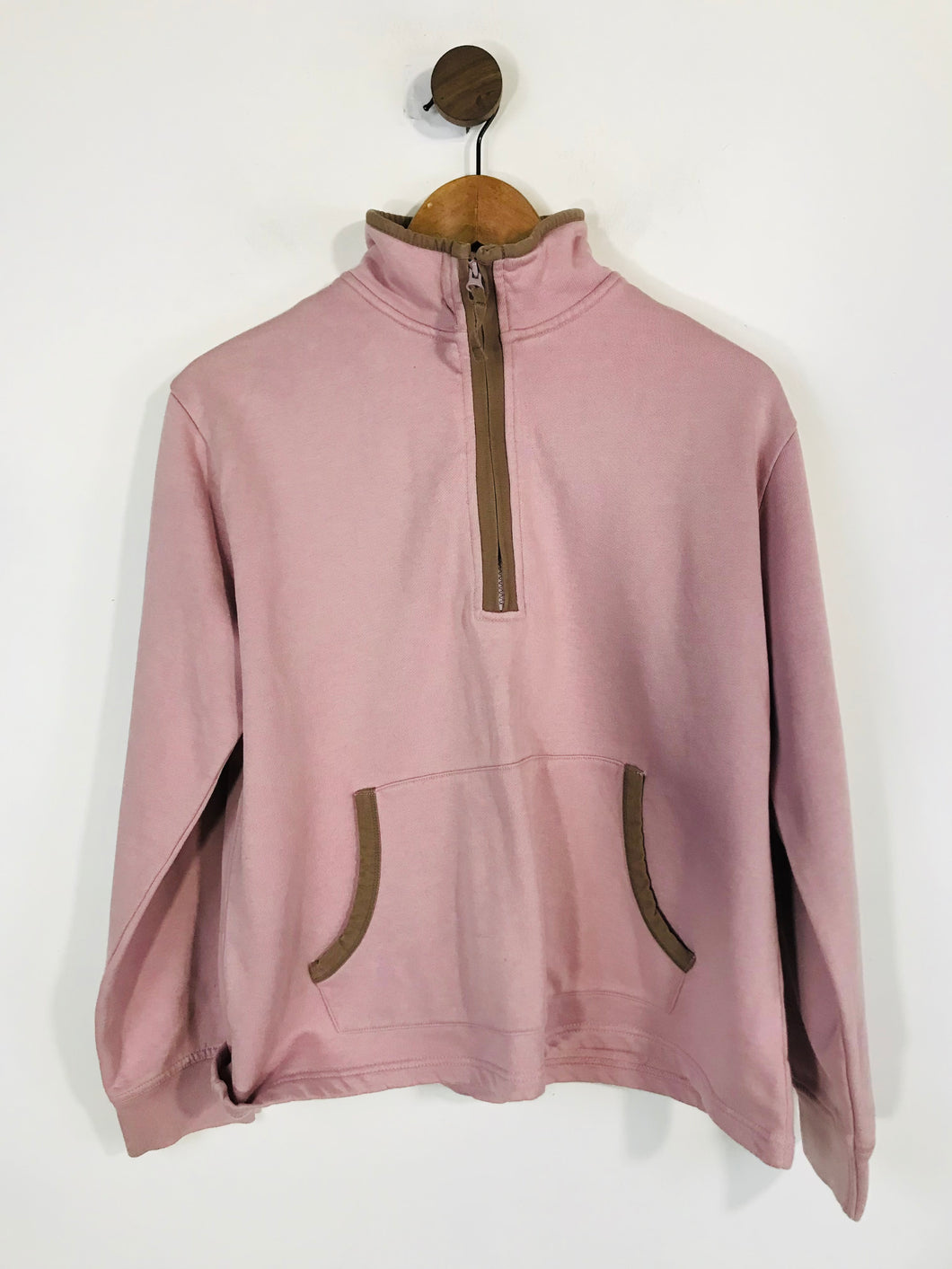 Boden Women's Cotton High Neck Sweatshirt | M UK10-12 | Pink