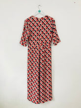 Load image into Gallery viewer, Traffic People Women’s Patterned Wide Leg Jumpsuit | UK8 | Red
