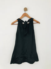 Load image into Gallery viewer, Monsoon Women&#39;s Silk Beaded Tank Top | UK8 | Black
