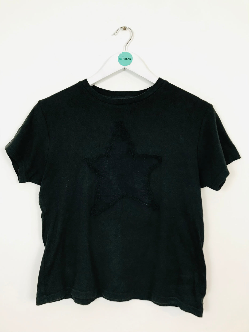 Whistles Women’s Short Sleeve Star Tshirt | UK14 L | Black