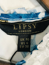 Load image into Gallery viewer, Lipsy Women&#39;s Floral Ruffle Mini Dress | UK10 | Blue
