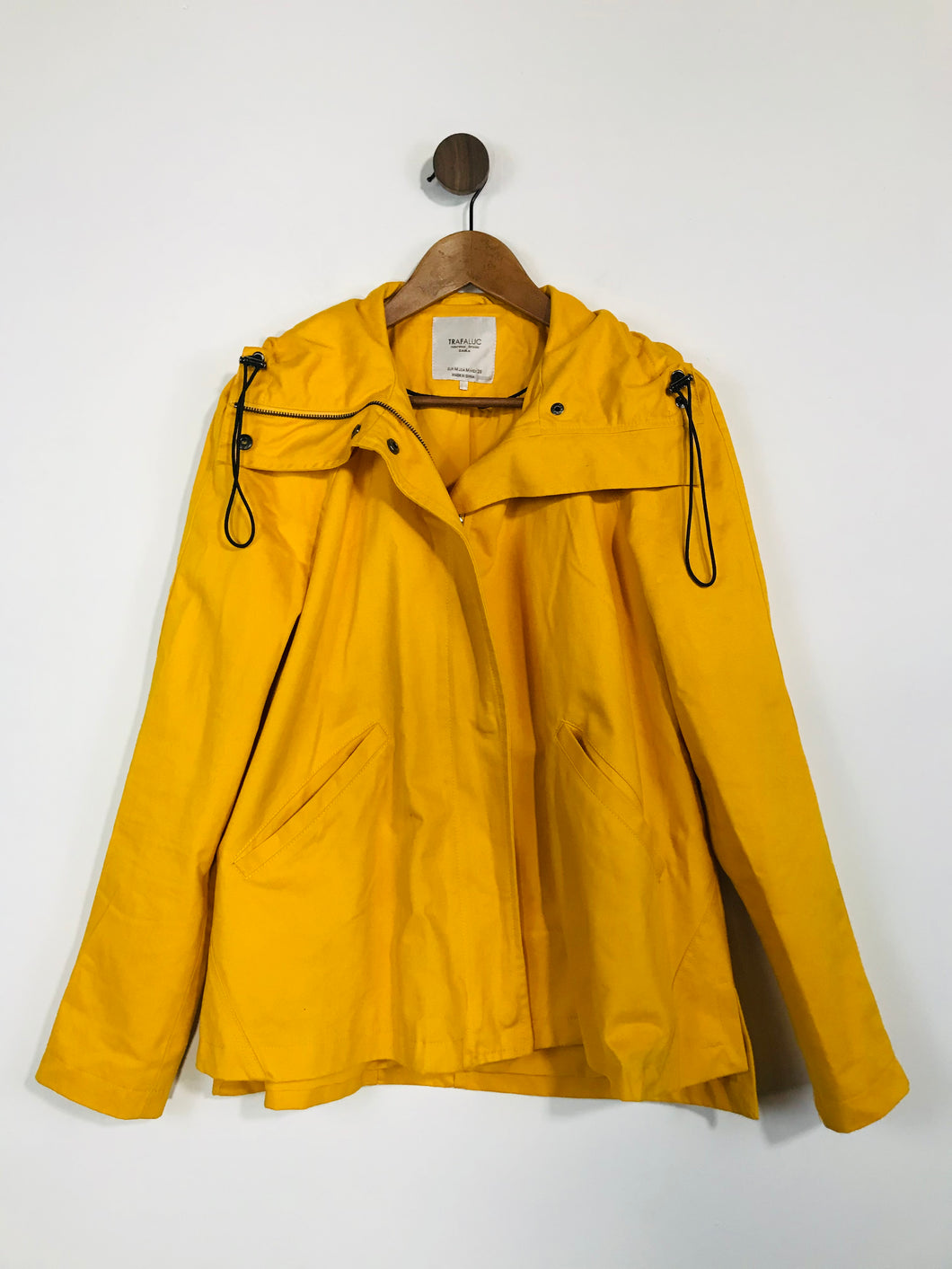 Zara Women's Cotton High Collar Anorak Jacket | M UK10-12 | Yellow